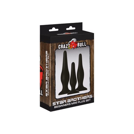 Crazy Bull Buttplug Anale Training set Star Brothers - zwart
