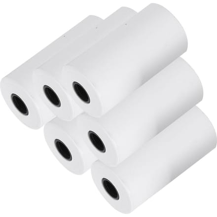 6 Rollen 57x30mm Thermisch Bonpapier Professioneel Printaccessoire voor Kleine Printer white