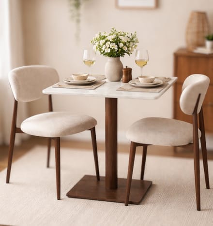 Vierkante Bistro Eettafel Keramisch Marmer