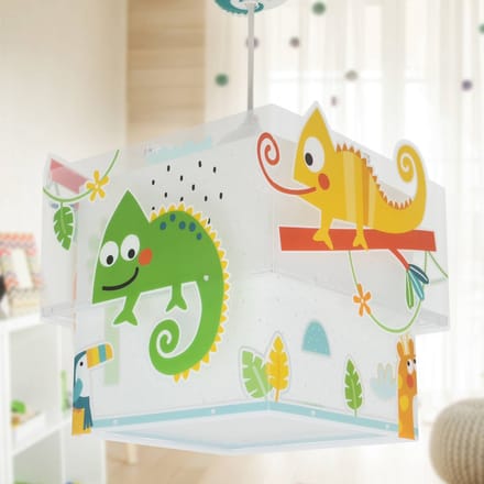 Dalber hanglamp voor de kinderkamer HAPPY JUNGLE, kleurrijk