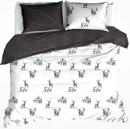 De Witte Lietaer Dekbedovertrek Antilope - Lits Jumeaux - 240 x 220 cm - Grijs