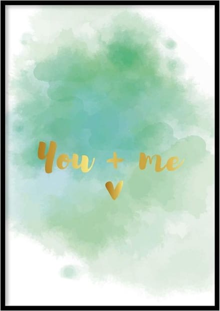 Poster You + Me - 30x40 cm - Liefdes Poster - WALLLL