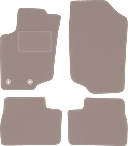 Beige veloursmatten voor: Peugeot 207 SW, stationwagen, hatchback (2006-2012)