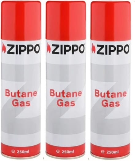 3x Zippo Butaan Gasbus - Gasfles - 250 ML