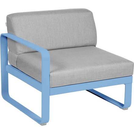Fermob BELLEVIE Fauteuil Module links - E1 Maya blauw - 79 Flanelgrijs