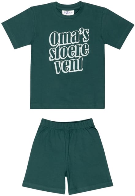 Fun2Wear jongens shortama oma’s stoere vent groen – katoen – maat 128