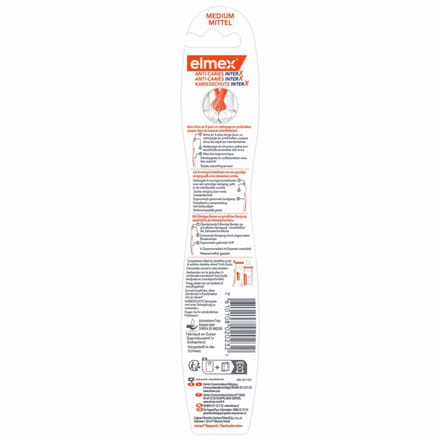 Elmex - Tandenborstel Anti-Cariës InterX Medium - 6 x 1 stuk - Voordeelverpakking