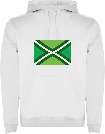 Witte hoodie met de Vlag van de Achterhoek - Strak - Maat M