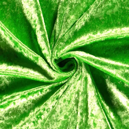 Velour de Panne Uni – Fel Groen – Glimmend & Zacht – 165 g/m² – 147 cm Breed – Per Meter