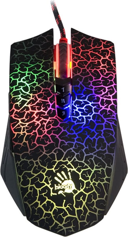 A4Tech Bloody - Muis - USB Type-A - Laser 6200 DPI Ambidextrous - Blazing A70 geactiveerd