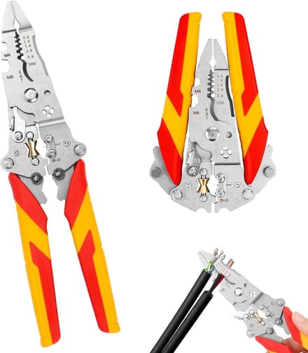 Multifunctionele striptang - Draadstripper tester - Elektrische klussen - 12-in-1 functie - 6-4mm² - Oranje