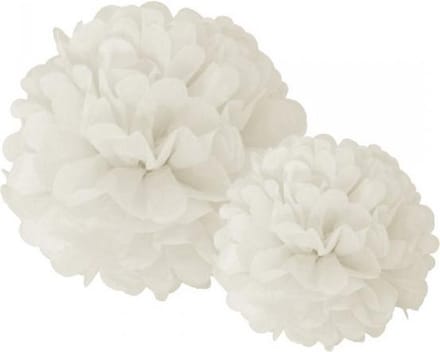 Pompoms Wit 30/40 cm