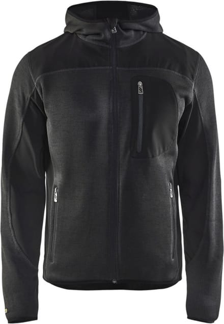 Blaklader Gebreid vest met softshell 4930-2117 - Donkergrijs/Zwart - XXS