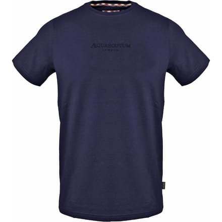 Aquascutum Heren Logo Regular T-Shirt (Marine)