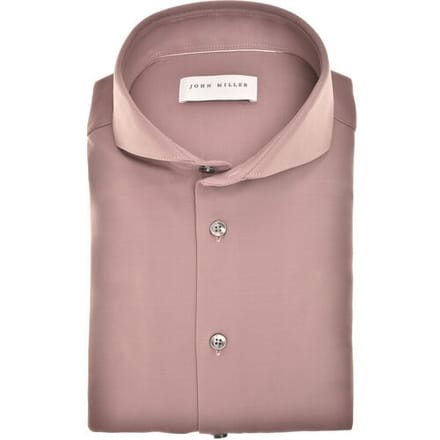 John Miller Overhemd Plain Color Hyperstretch Cutaway Collar Donker Roze / male