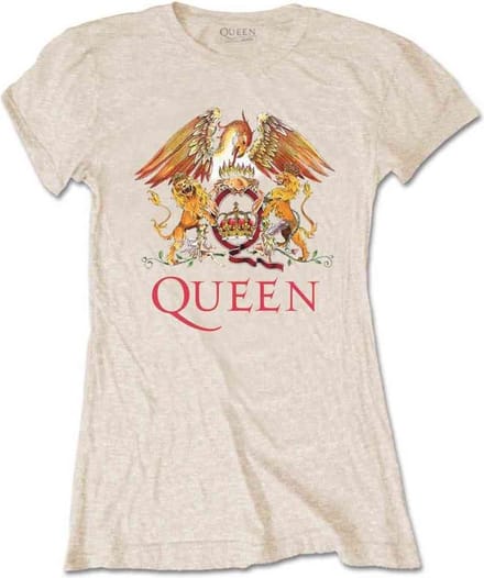 Queen - Classic Crest Dames T-shirt - XXL - Creme
