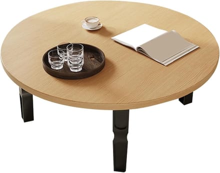 Klaptafel Koffietafel - Eettafel Balkon - Ruimte Besparen - Vierpunts Steun - 50x50x37cm - Beige
