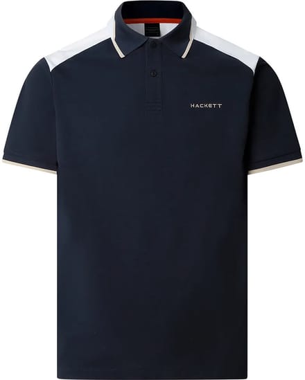 Hackett Hm5600123 Korte Mouw Poloshirt Blauw M Man