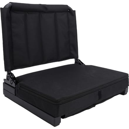 , opvouwbare, draagbare stadionstoel met ergonomische lendensteun, 5   hoeken, snelle opvouwing, draagriem, ijzer en black