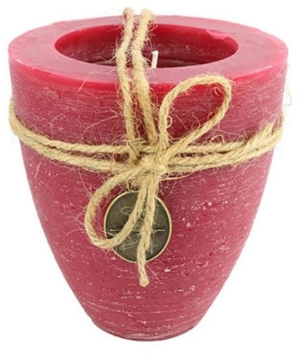 Kaars beker ro Tonnie S rood - Countryfield