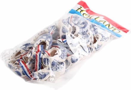 Klomp Paar 5 Cm Delfts Blauw In Zak - 1 zakje 10 stuks - Souvenir