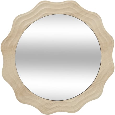 Atmosphera Charlie Golvende Spiegel - Ø55cm - Beige