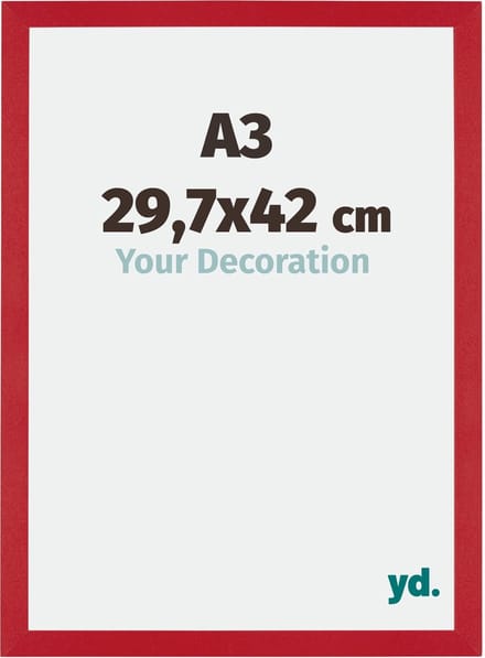Your Decoration - Fotolijst A3 29,7x42 cm - MDF - Rood - Mura