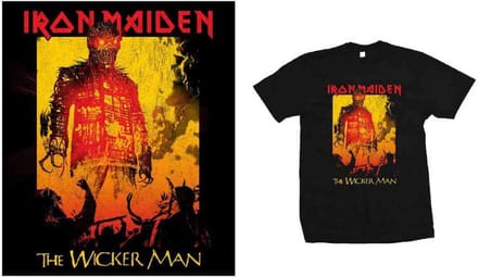 Iron Maiden - The Wicker Man Fire Heren T-shirt - M - Zwart
