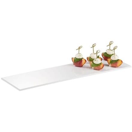GGM Gastro (6 Stück) GN-Tablett 2/4 - ZERO - Melamin - Höhe: 15mm - Weiß