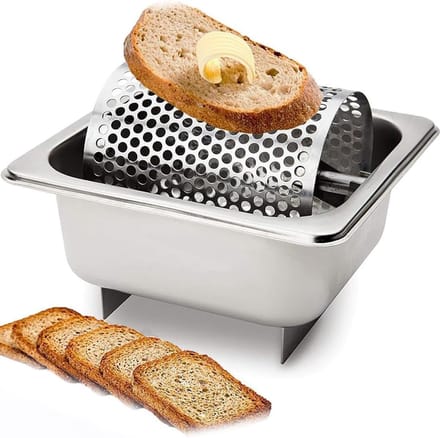 Boterroller - Smeer Apparaat - Brood Smeren - Perforatie Ontwerp - 36 Ounces Capaciteit - Zilverkleurig