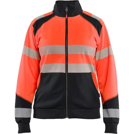 Vrouwen sweatshirt met hoge zichtbaarheid en ritssluiting Blaklader