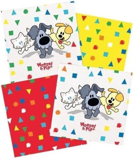 Servetten Woezel & Pip confetti 20 stuks