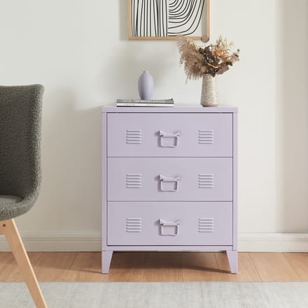 Ladekast Hämeenlinna commode met lades 72x60x40 cm lichtpaars [en.casa]