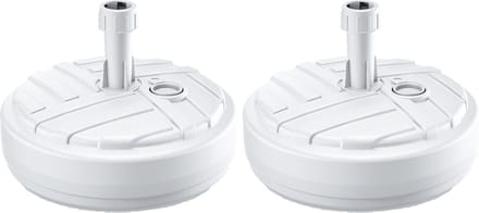 Prosperplast Parasolvoet - 3x - rond - wit - vulbaar - 10 liter - D39 cm