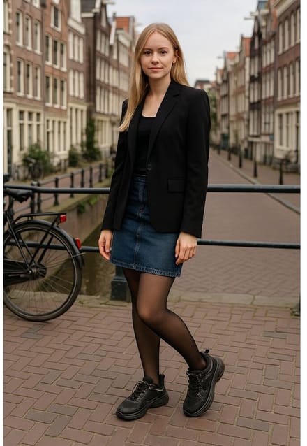 Adventure Sneaker Amsterdam Zwart Ademend High Soft Insole