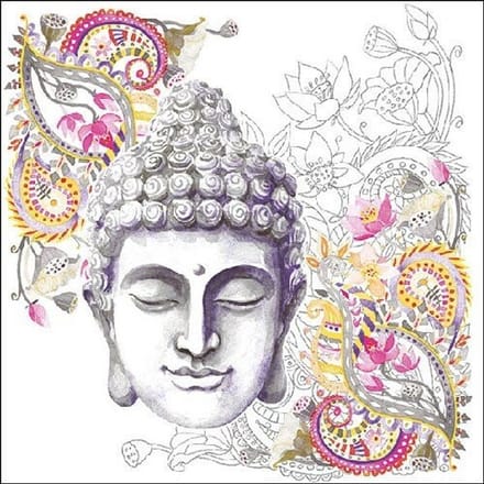 Lunch Servetten Buddha Head Stone - Ambiente - 33x33 cm