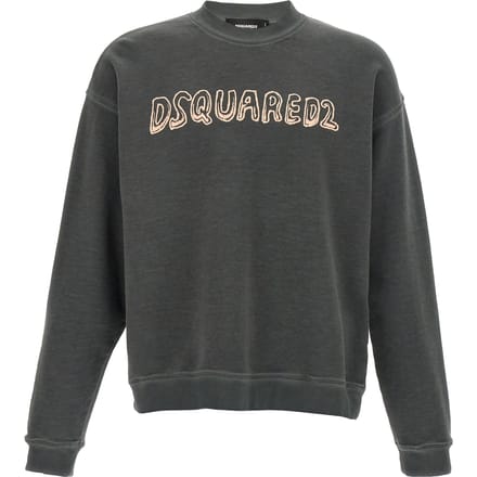 Dsquared2 Best Fade Logo Charcoal Grey Sweatshirt