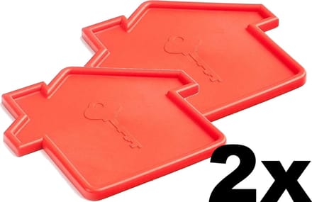 2 Stuks - Balvi Opbergbakje Chez Moi 15 X 16 Cm Rood
