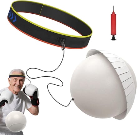 Boksbal Hoofdband - Reflex Bal - Sport Training - Interactieve Trainer - Verstelbaar - Wit