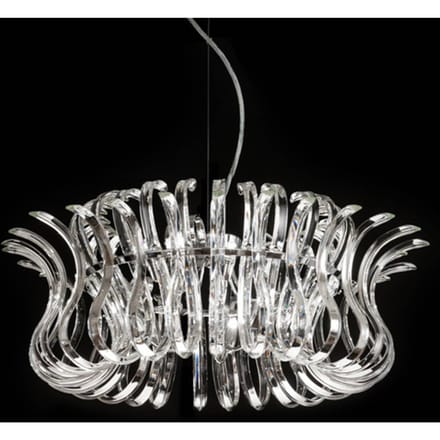 Metallux Glazen hanglamp Wave met 65 cm doorsnede