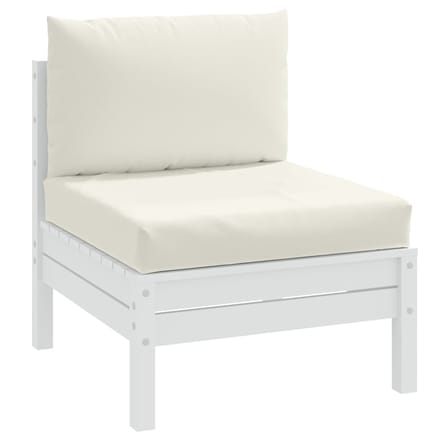 vidaXL - Palletkussens - 2 - st - stof - gemêleerd - crèmekleurig