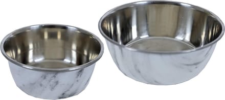 Eetbak hond RVS deco marmer 950 ml