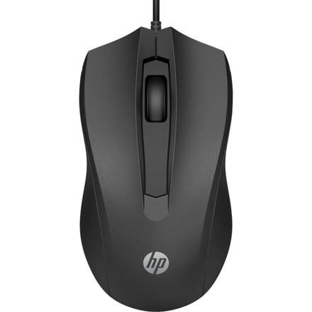 HP 100 Muis Kabelgebonden Optisch Zwart 3 Toetsen 1600 dpi