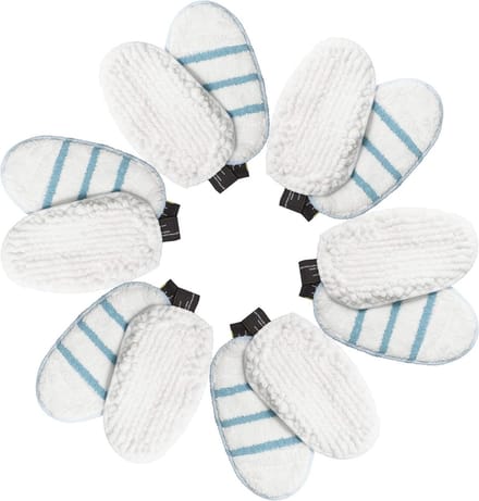 Vervangende Dweilpads - Microfiber Pads - Stoomreiniger - Herbruikbaar en Wasbaar - Set van 12