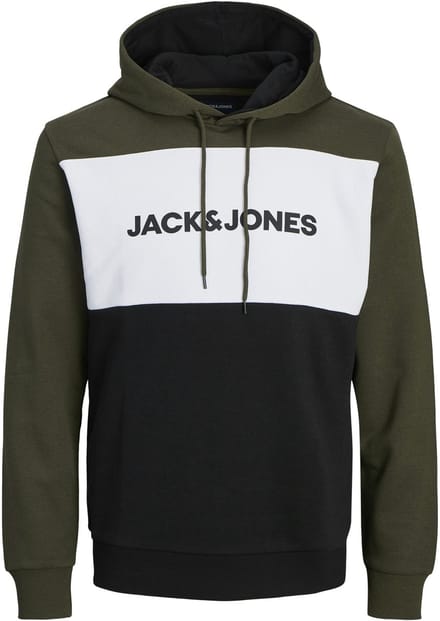 JACK&JONES - JWHLOGO BLOCKING SWEAT HOOD SMU - Heren - Sweaters