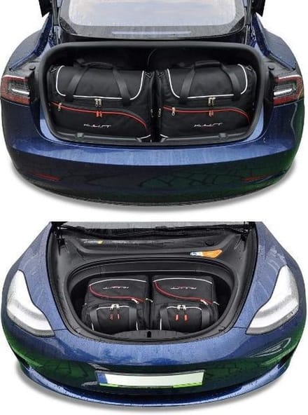 Tesla Model 3 7-delig Bespoke Trunk en Frunk Reistassen Auto Interieur Organizer Accessoires