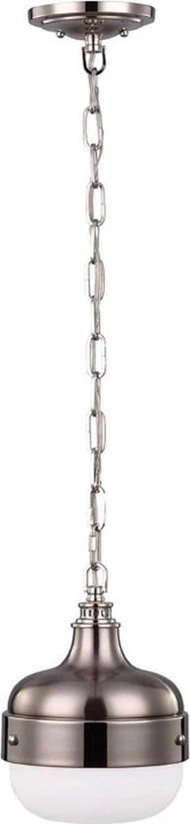 Feiss LED Hanglamp Cadence | 1X E27 Max 75W | Dimbaar | Polished Nickel/Brushed Steel