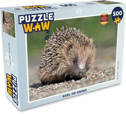 Puzzel Egel op grind - Legpuzzel - Puzzel 500 stukjes