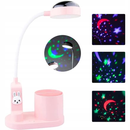 Kinderbureaulamp - Bedlamp met Pennenhouder - Dimbare LED-Bureaulamp - Studielamp voor Lezen, Werken, Studeren - Roze
