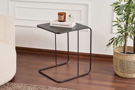 Asir - Bijzettafel - Zwart - 100% METAAL - 55 x 55 x 41 cm